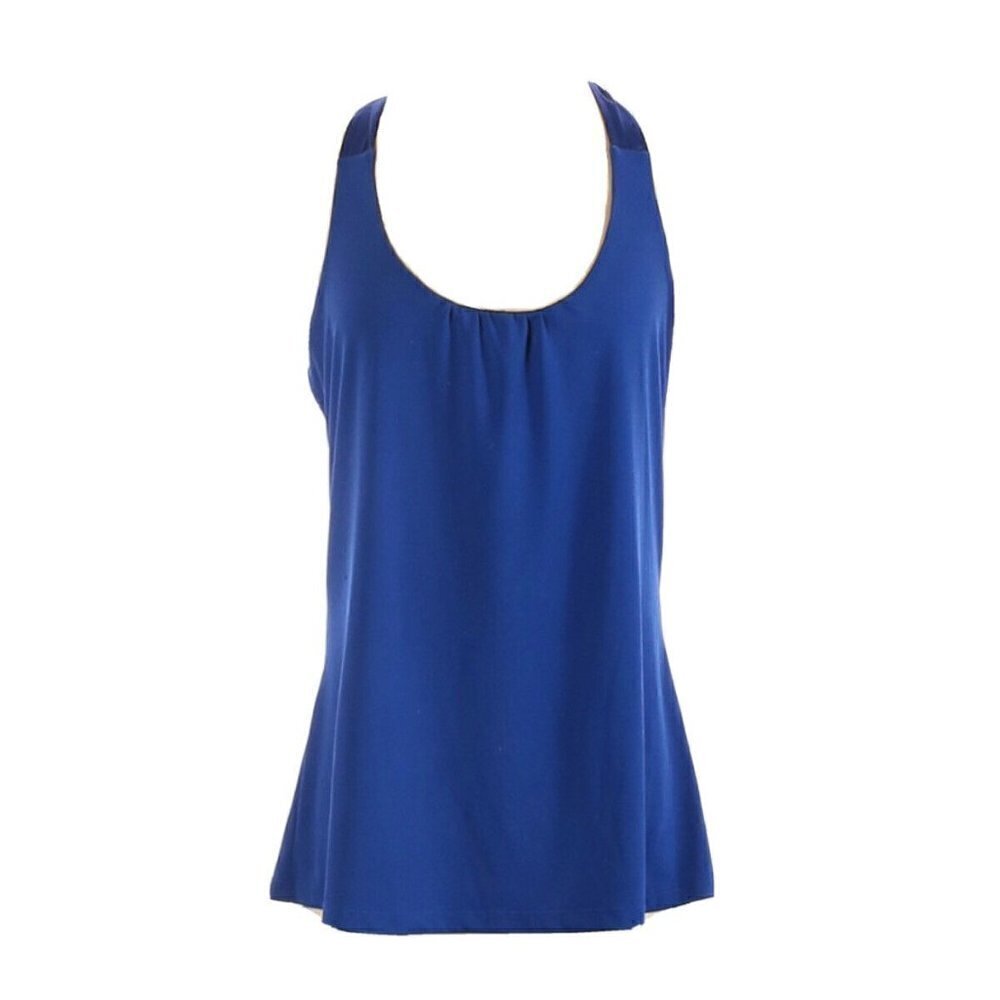 express blue sleeveless blouse small Racerback top